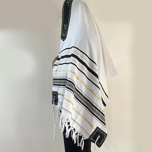 Elegant Tallis Prayer Shawl for Bar Mitzvahs & Wedding