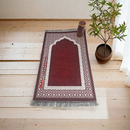 Prayer Mat Set - Includes Beads & Travel Cylinder Gift Box