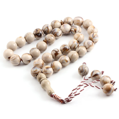 12mm Natural Red & Green Stone Islamic Prayer Beads