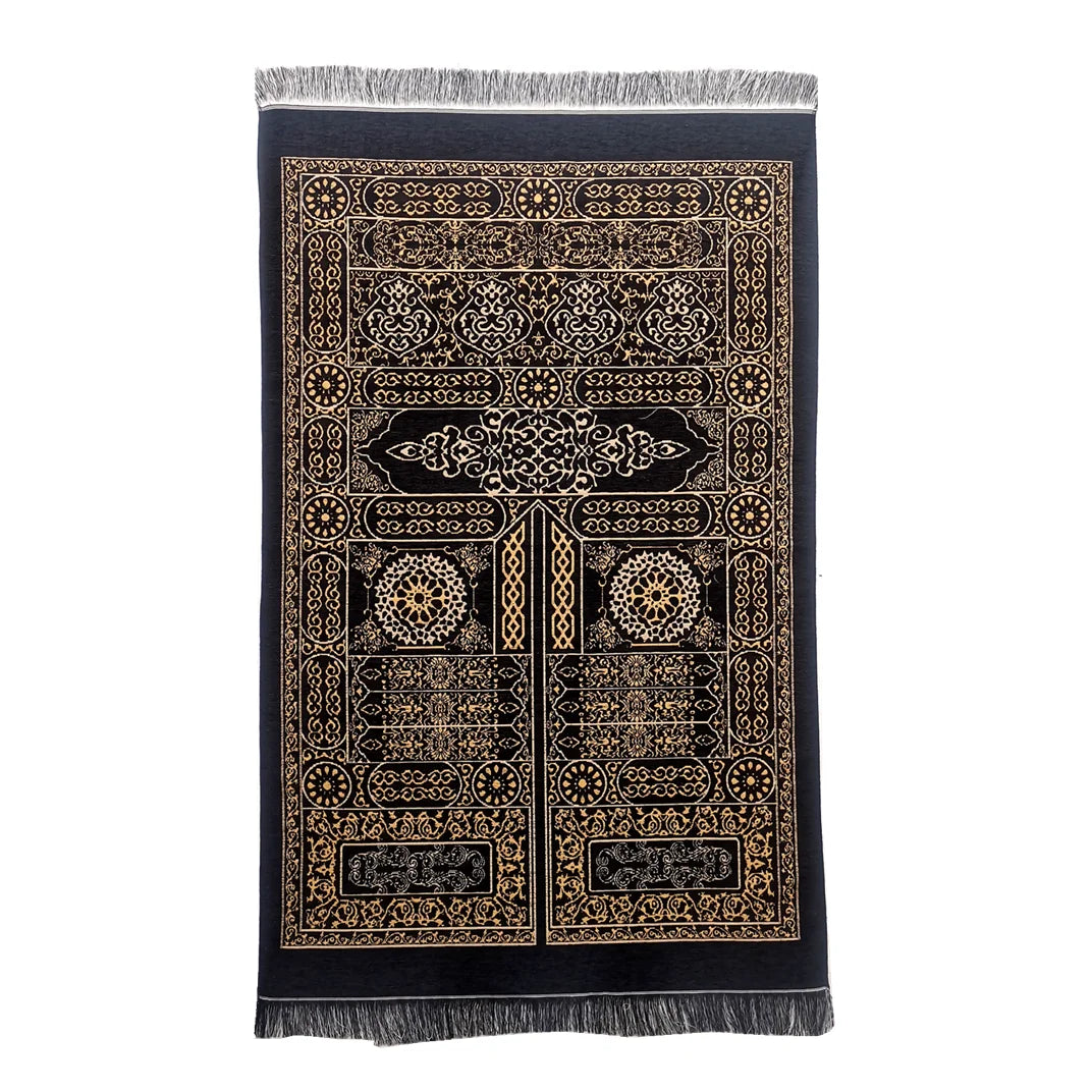 Black Kaba Design Prayer Mat – Chenille Fabric