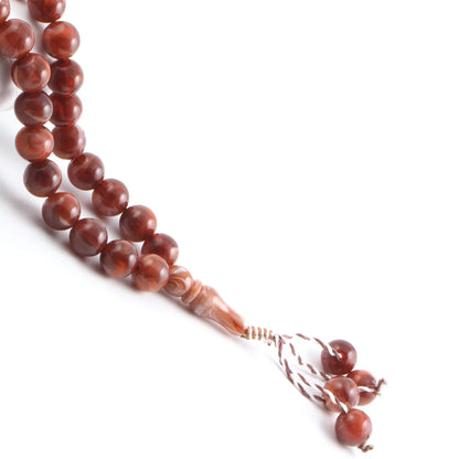 12mm Natural Red & Green Stone Islamic Prayer Beads