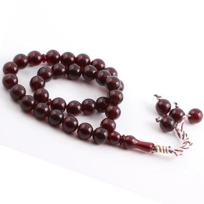 12mm Natural Red & Green Stone Islamic Prayer Beads