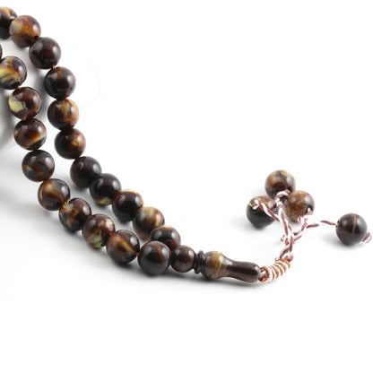 12mm Natural Red & Green Stone Islamic Prayer Beads