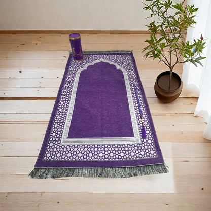 Prayer Mat Set - Includes Beads & Travel Cylinder Gift Box